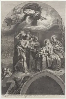 The Adoration of the Shepherds, with God the Father overhead, 1754-1802. Creator: Gaetano Gandolfi