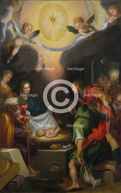 The Adoration of the Shepherds with Saint Catherine of Alexandria, 1599. Creator: Lodovico Cigoli.