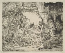 The Adoration of the Shepherds, with the lamp, ca. 1654. Creator: Rembrandt Harmensz van Rijn