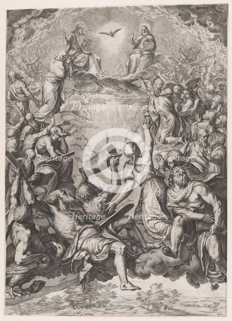 The Adoration of the Trinity, 1566. Creator: Cornelis Cort.