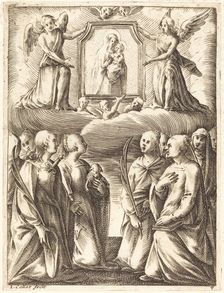 The Adoration of the Virgin and Child, 1608/1611. Creator: Jacques Callot