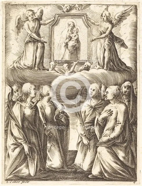 The Adoration of the Virgin and Child, 1608/1611. Creator: Jacques Callot.