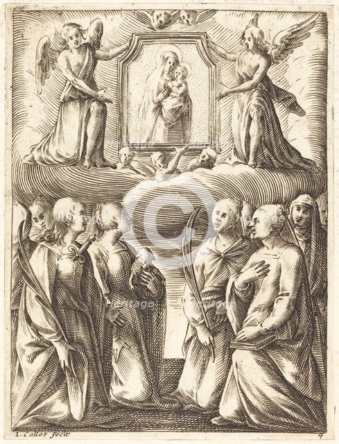 The Adoration of the Virgin and Child, 1608/1611. Creator: Jacques Callot.