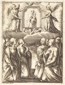 The Adoration of the Virgin and Child, 1608/1611. Creator: Jacques Callot