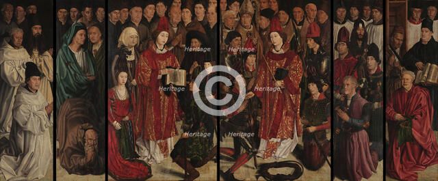 The Adoration of Saint Vincent (Polyptych), c 1450. Creator: Gonçalves, Nuno (active 1445-1480).