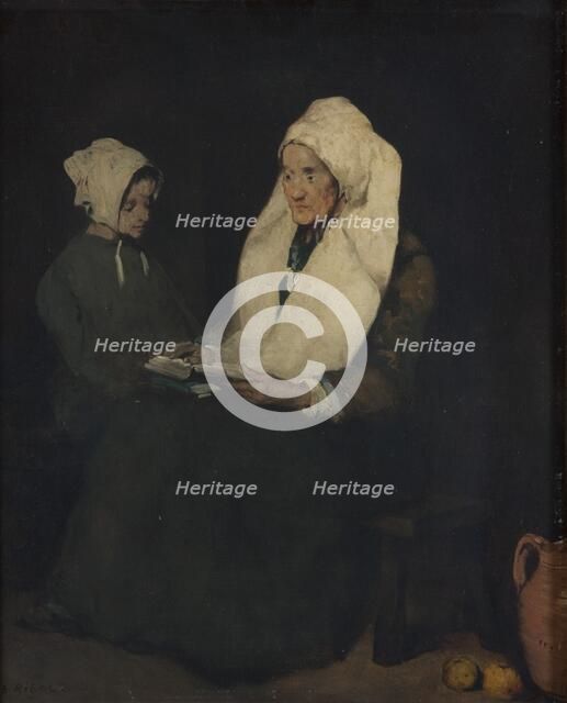 'The admonition', 1823-1892. Artist: Theodule Ribot.