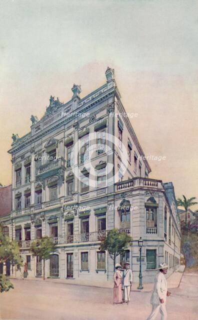 'The Administrative Offices of the Leopoldina Railway, facing Rio Bay', 1914. Artist: Unknown.