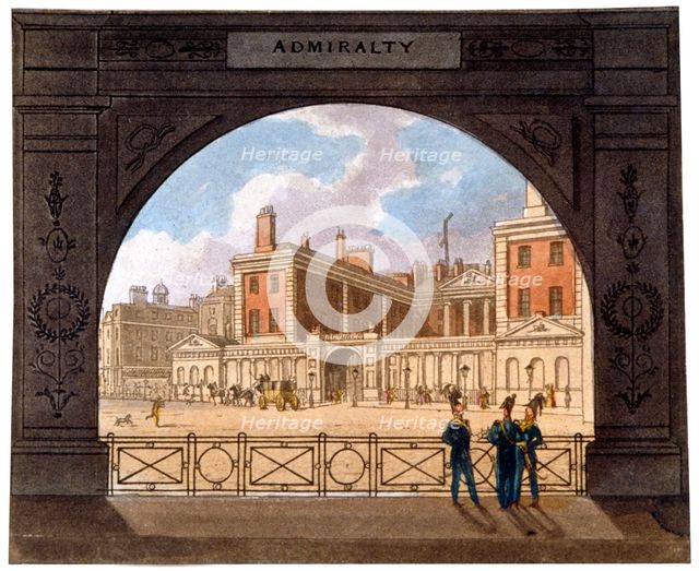 The Admiralty, Whitehall, Westminster, London, c1820. Artist: Anon