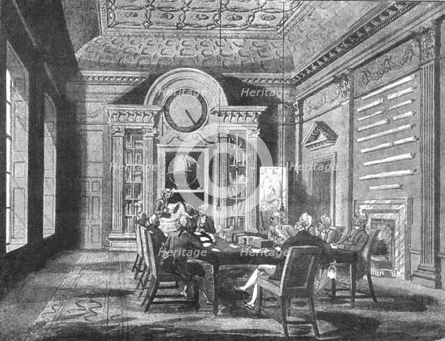 ''The Admiralty Board-Room in 1808; From a print published at the time', 1808. 1890. Creator: Unknown.