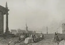 The Admiralty building square, Saint Petersburg, Russia, 1839. Creator: Augustin François Lemaitre