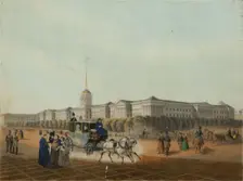The Admiralty in Saint Petersburg, End 1840s. Creator: Arnout, Louis Jules (1814-1868)