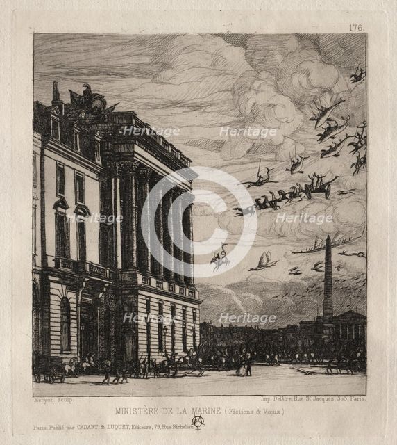 The Admiralty, Paris, 1865. Creator: Charles Meryon (French, 1821-1868).