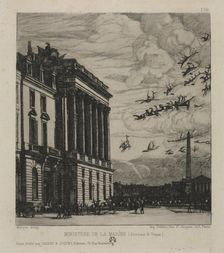 The Admiralty, Paris, 1865. Creator: Charles Meryon (French, 1821-1868); Cadart & Luquet for the Société des Aqua-fortistes, 4e Année, August 1, 1866