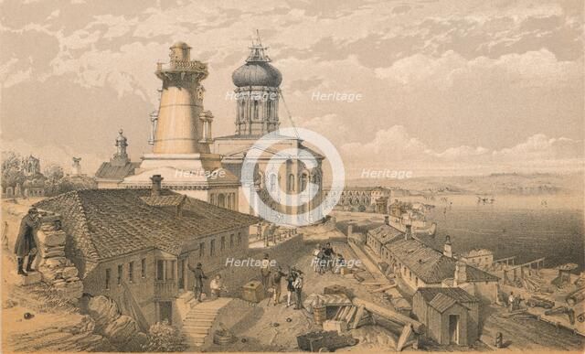 'The Admiralty, Sebastopol', 1856. Artist: William Simpson.