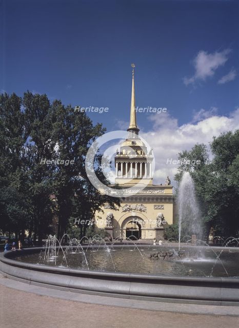 The Admirality in Saint Petersburg. The middle Tower of the Main Facade, 1806-1823. Artist: Sakharov, Andreyan Dmitrievich (1761-1811)