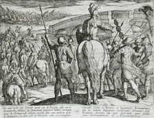The Advance Guard of the New Roman Troops Turned Back, published 1612. Creator: Antonio Tempesta