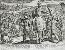 The Advance Guard of the New Roman Troops Turned Back, published 1612. Creator: Antonio Tempesta