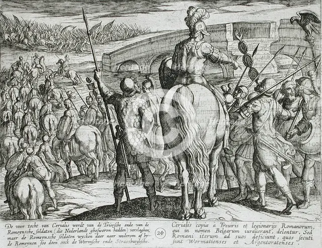 The Advance Guard of the New Roman Troops Turned Back, published 1612. Creator: Antonio Tempesta.