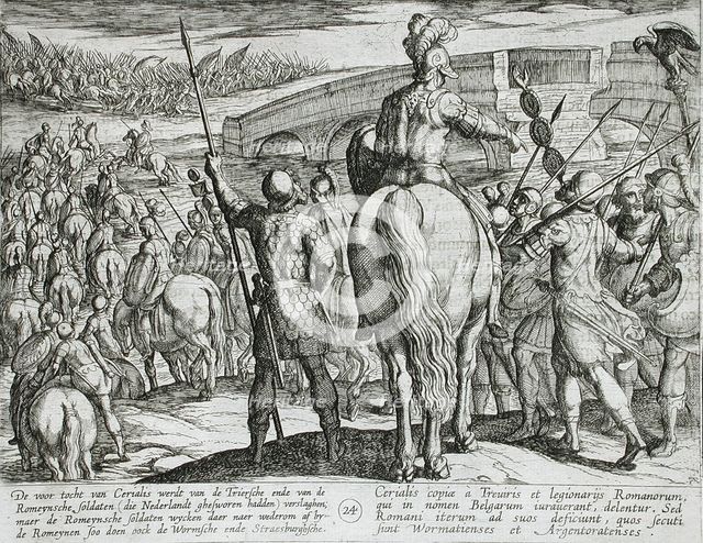 The Advance Guard of the New Roman Troops Turned Back, published 1612. Creator: Antonio Tempesta.