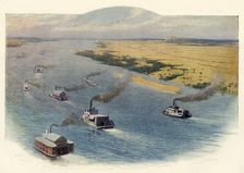 The Advance of the Anglo-Egyptian Force Upon Omdurman 1898, (c1900). Creator: C Wilkinson