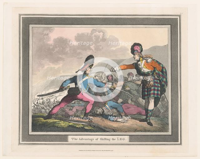 The Advantage of Shifting the Leg, September 1798., September 1798. Creator: Thomas Rowlandson.