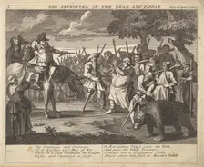 The Adventure of the Bear and the Fiddle (Plate 3: Illustrations to Samuel Butler's..., 1725-30 (?). Creator: William Hogarth