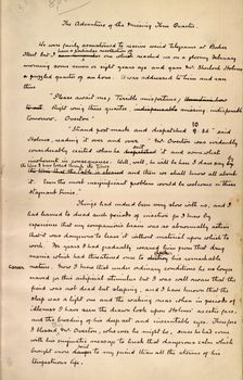 "The Adventure of the Missing Three Quarter", by Sir Arthur Conan Doyle, c1904. Creator: Arthur Conan Doyle