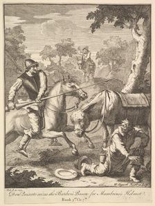 The Adventure of Mambrino's Helmet (Six Illustrations for Don Quixote), 1756 or after. Creator: William Hogarth