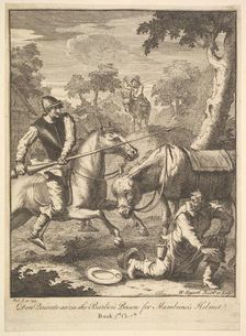 The Adventure of Mambrino's Helmet (Six Illustrations for Don Quixote), 1756 or after. Creator: William Hogarth