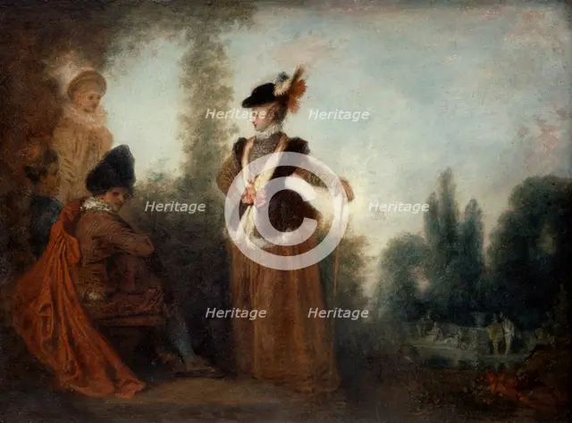 'The Adventuress', c1717. Artist: Jean-Antoine Watteau
