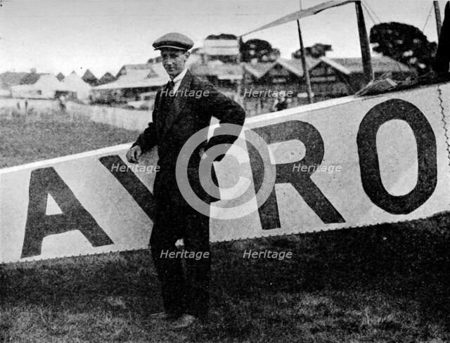 The Aerial Derby: the pilot of the Avro, Mr FP Raynham, 1913 (1934).  Artist: Flight Photo.