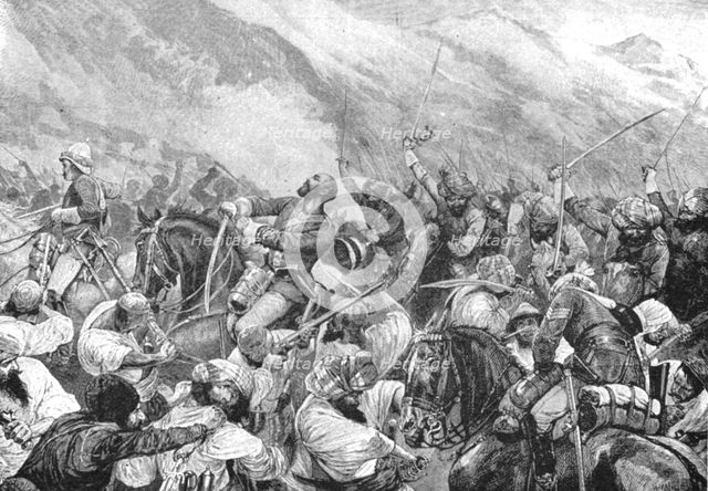'The Afghan War, 1879: The Death of Major Wigram Battye in the Battle of Futtehabad...', (1901).  Creator: Unknown.