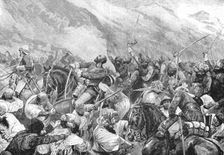The Afghan War, 1879: The Death of Major Wigram Battye in the Battle of Futtehabad... (1901). Creator: Unknown
