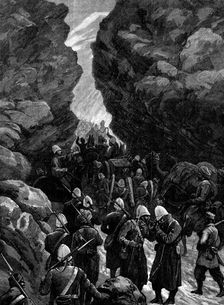 The Afghan War: a block in the Jugdulluk Pass, 1880. Creator: Unknown