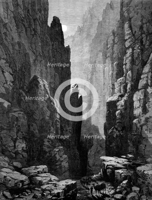 The Afghan War: the Chunari Pass through the Khoord Cabul Range, 1880. Creator: William James Palmer.