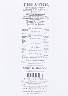 The African Grove Theatre in Greenwich Village, ca. 1821, c1821. Creator: Unknown