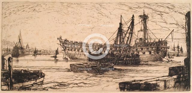 The Agamemnon, 1870. Creator: Francis Seymour Haden.