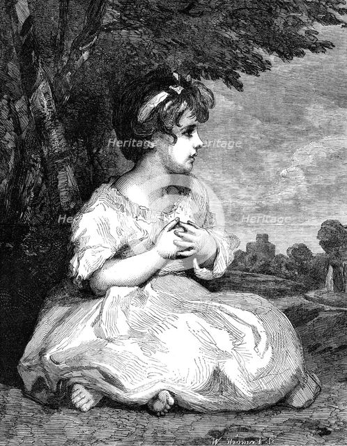 "The Age of Innocence", by Sir Joshua Reynolds, in the South Kensington Museum, 1864. Creator: W Thomas.