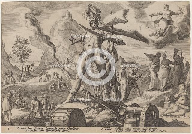 The Age of Iron, 1589. Creator: Goltzius, Workshop of Hendrick, after Hendrick Gol.