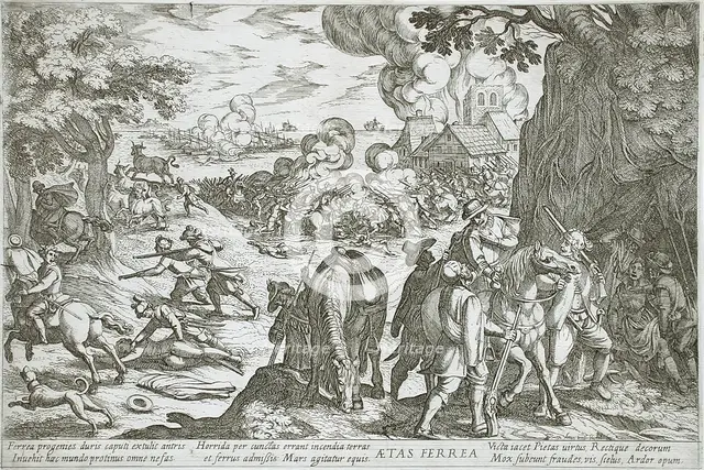 The Age of Iron, 1599. Creators: Antonio Tempesta, Nicolaus van Aelst.