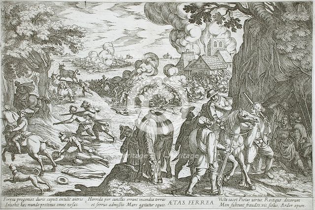 The Age of Iron, 1599. Creators: Antonio Tempesta, Nicolaus van Aelst.