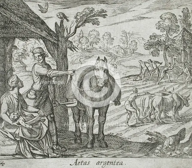 The Age of Silver, published 1606. Creators: Antonio Tempesta, Wilhelm Janson.