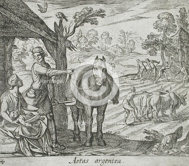 The Age of Silver, published 1606. Creators: Antonio Tempesta, Wilhelm Janson.