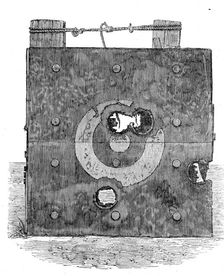 The Agincourt Target, experimented on by the Mackay Gun, 1864. Creator: Unknown
