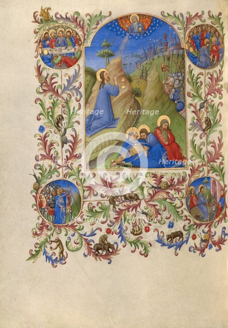 The Agony in the Garden; Book of Hours, about 1420. Creator: Spitz Master.