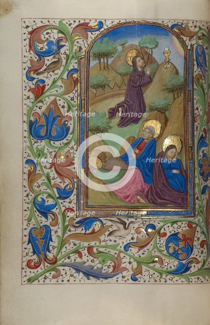 The Agony in the Garden; Book of Hours, about 1450-1455. Creator: Master of the Lee Hours.