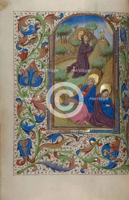 The Agony in the Garden; Book of Hours, about 1450-1455. Creator: Master of the Lee Hours.