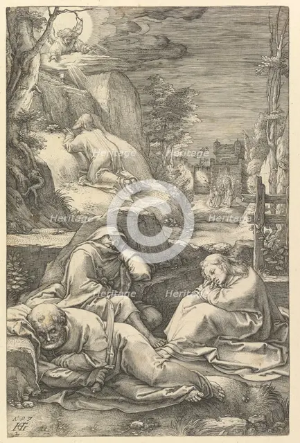 The Agony in the Garden, from The Passion of Christ, 1597. Creator: Hendrik Goltzius.
