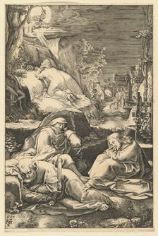 The Agony in the Garden, from The Passion of Christ, ca. 1598-1653. Creator: Abraham Hogenberg
