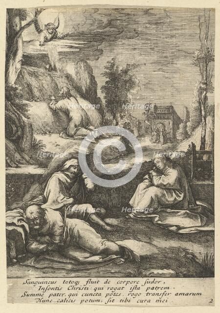 The Agony in the Garden, from The Passion of Christ, mid 17th century. Creator: Nicolas Cochin.